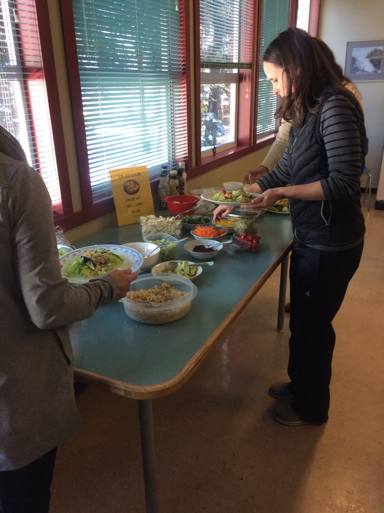 Daily salad bar @ Frank Hobbs. Thanks Melinda! #sd61learn #frankhobbs13 #nmcimoyle