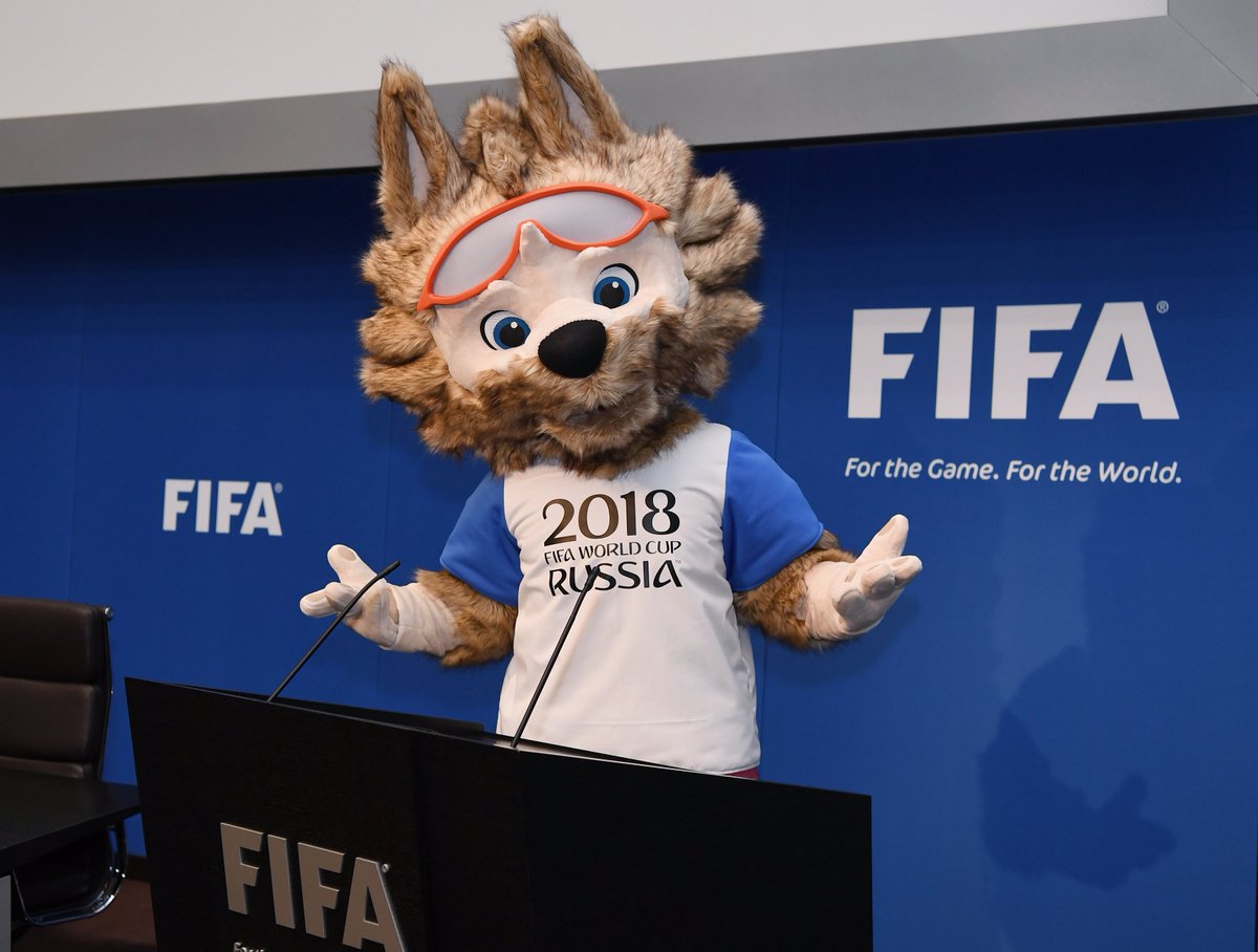 FIFAWorldCup's tweet photo. 2018 #WorldCup mascot Zabivaka paid a special visit to FIFA HQ in Zurich on Tuesday! Zabivaka means “the one who scores” in Russian🇷🇺⚽️🏆 https://t.co/DX86OR4nmD