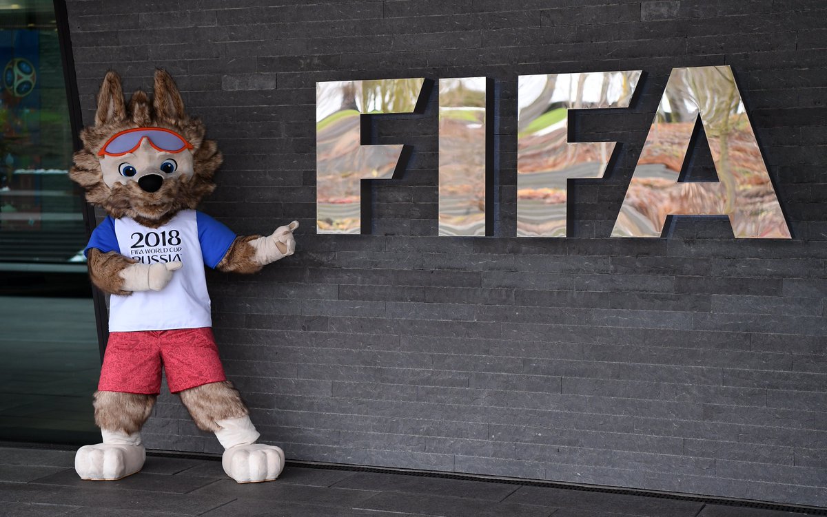 FIFAWorldCup's tweet photo. 2018 #WorldCup mascot Zabivaka paid a special visit to FIFA HQ in Zurich on Tuesday! Zabivaka means “the one who scores” in Russian🇷🇺⚽️🏆 https://t.co/DX86OR4nmD
