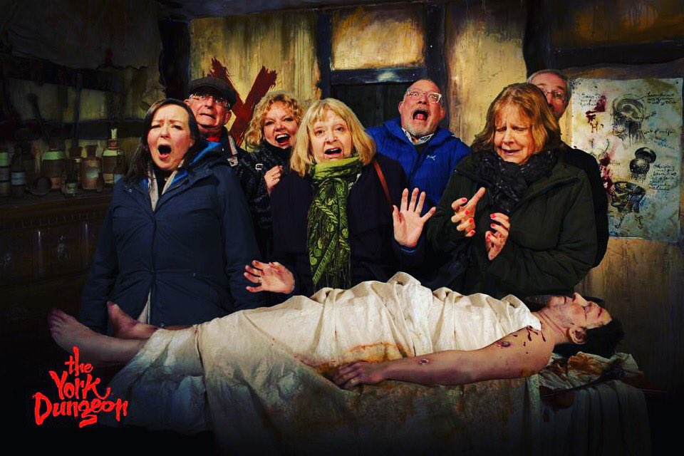 Sarahyorksguide's tweet photo. @YorkshireGuides @YorkDungeon scarey fun at the dungeon! Thank you york dungeon for excellent visit #yorkdungeon #scarey #visityork https://t.co/WJPRMc7YNU