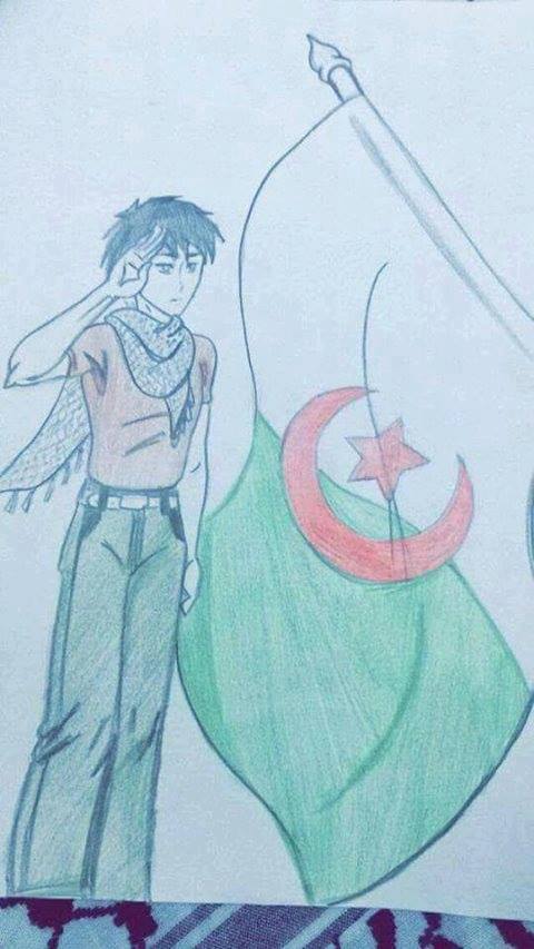 badreddine_27's tweet photo. طفل فلسطيني رسم هذه اللوحة تعبيرًا منه عن حبه للجزائر😇😇😇 https://t.co/3ScWBe2lo2