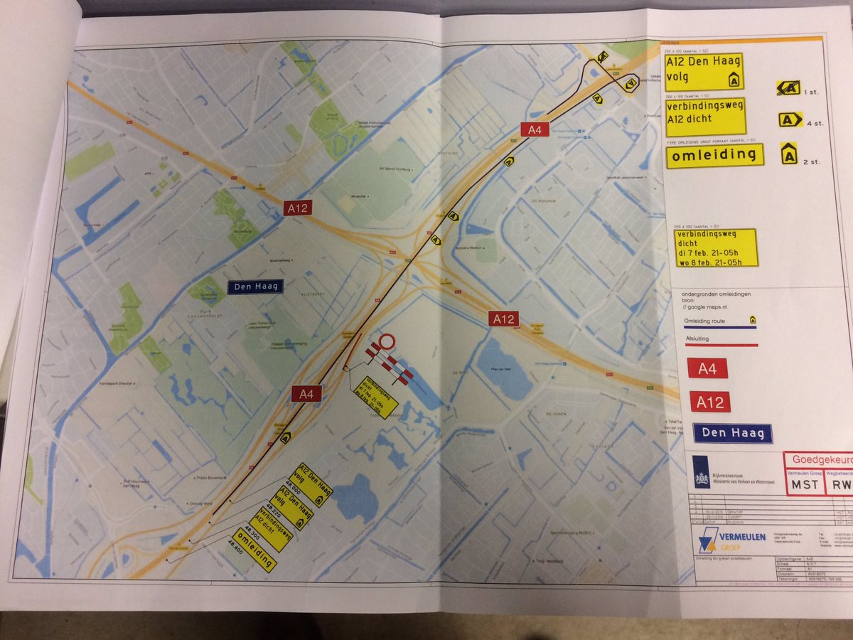 gwoonArthur's tweet photo. Wederom plaatsten we vanavond/vannacht #wegafzettingen op de #A4 thv #PrinsClausplein voor het graven van #proefsleuven #openbareverlichting https://t.co/3JhJndzo3R