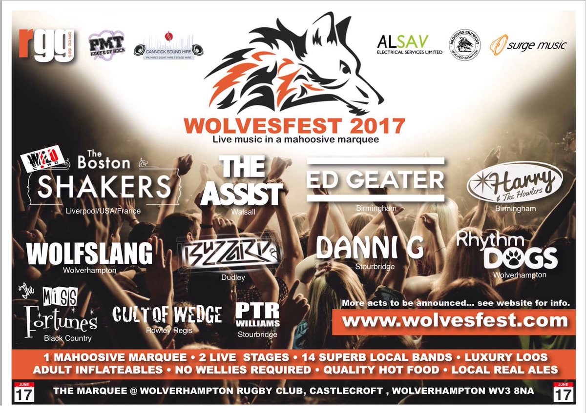 BasementFest's tweet photo. WOLVES FEST 2017
June 17th #wolverhampton https://t.co/KkM7o3JIKq
#musicfestival #blackcountry #wolvesfest https://t.co/hDkiagyXMW