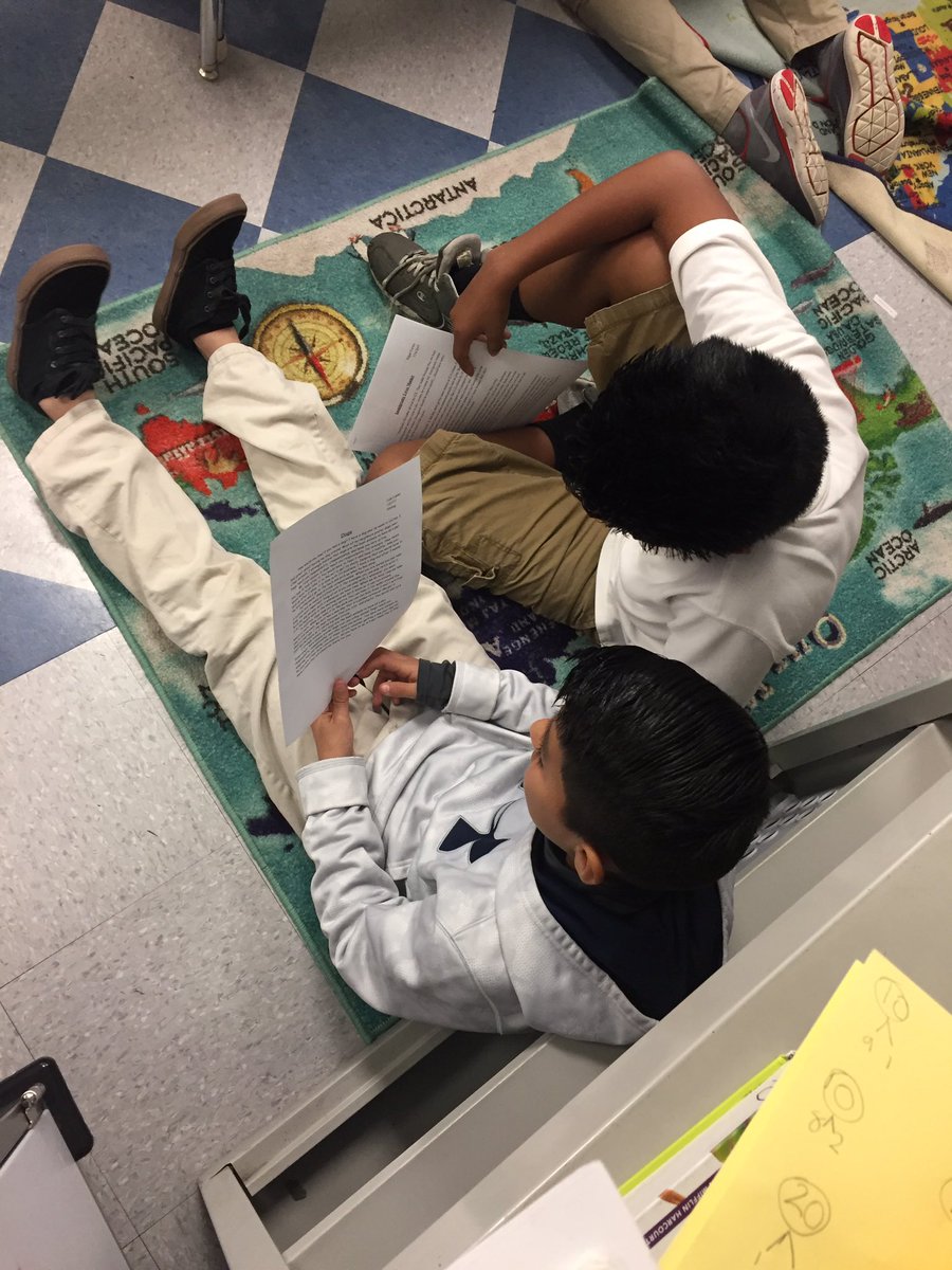 MsMartinez6th's tweet photo. From sharing their persuasive writing pieces to a science card sort, it has been a productive partner work day!   #hornetspride #hesdpride https://t.co/sS3OeCMATD