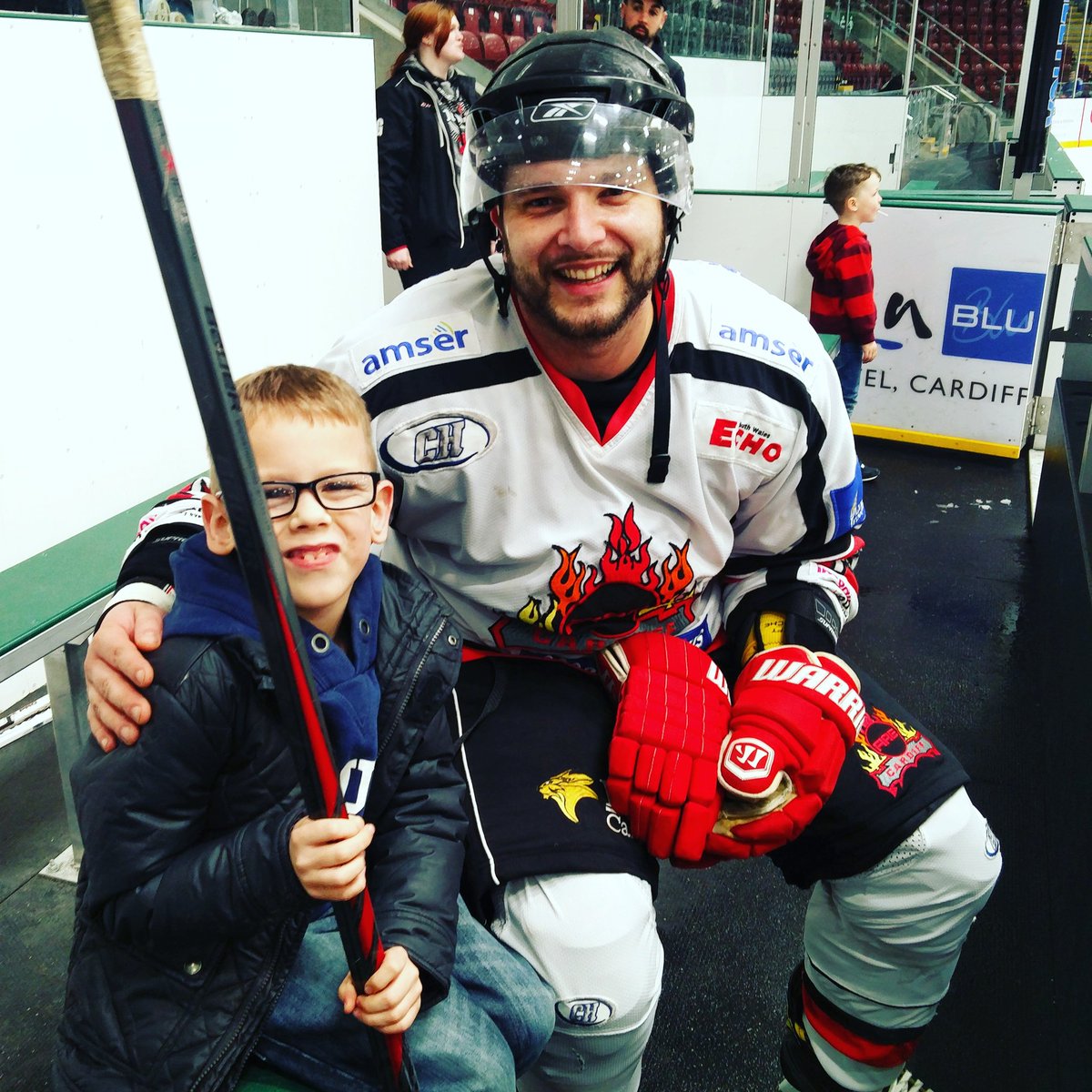 SellarEmma's tweet photo. Dylan with Phill , watching #cardifffire the other weekend xx https://t.co/cd3W2wIUZI