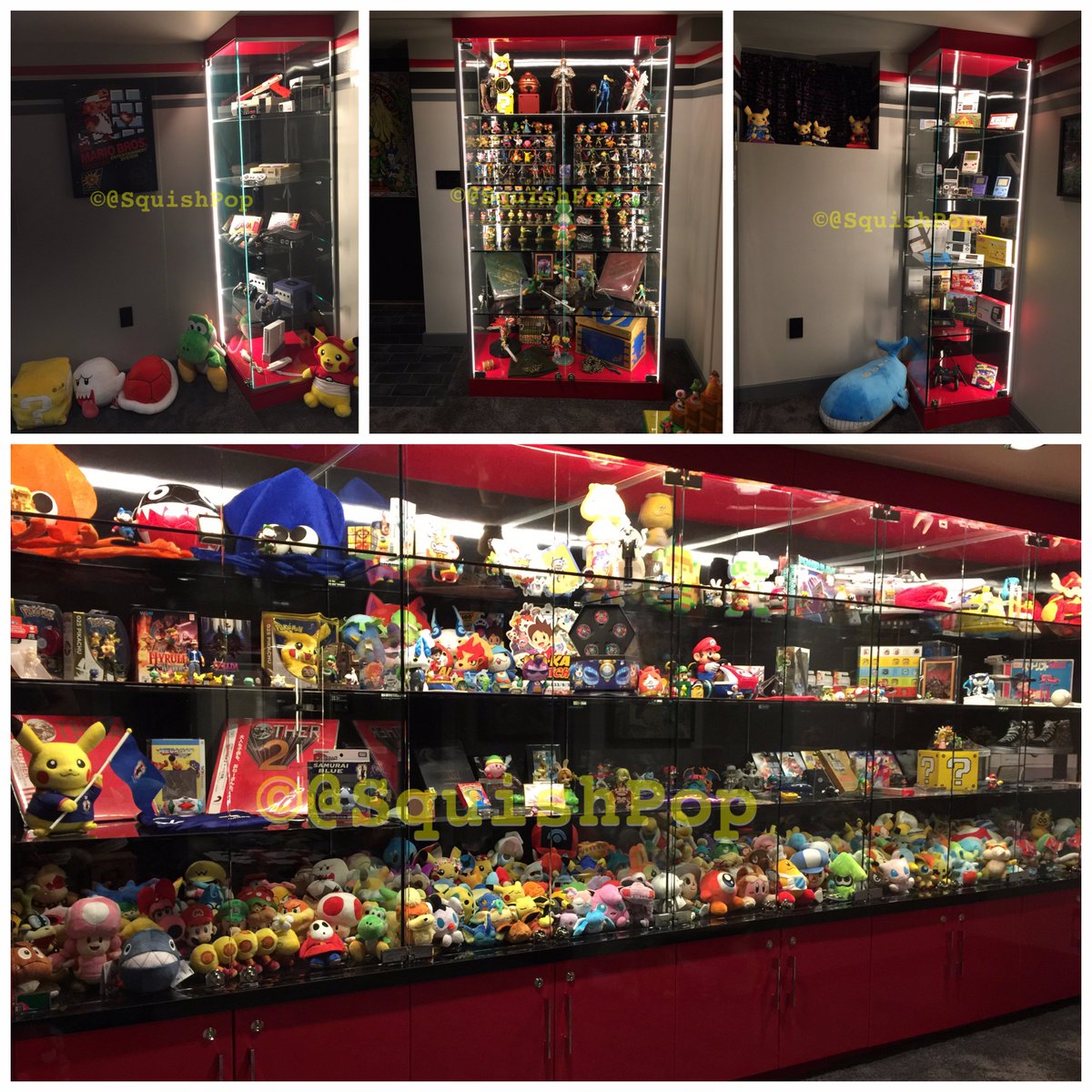 SquishPop's tweet photo. Hey @NTDOPowerCouple! Just wanted to share some pics of our new #Nintendo themed basement.  Can you tell how much we love @NintendoAmerica? https://t.co/e3EhwbvXZS