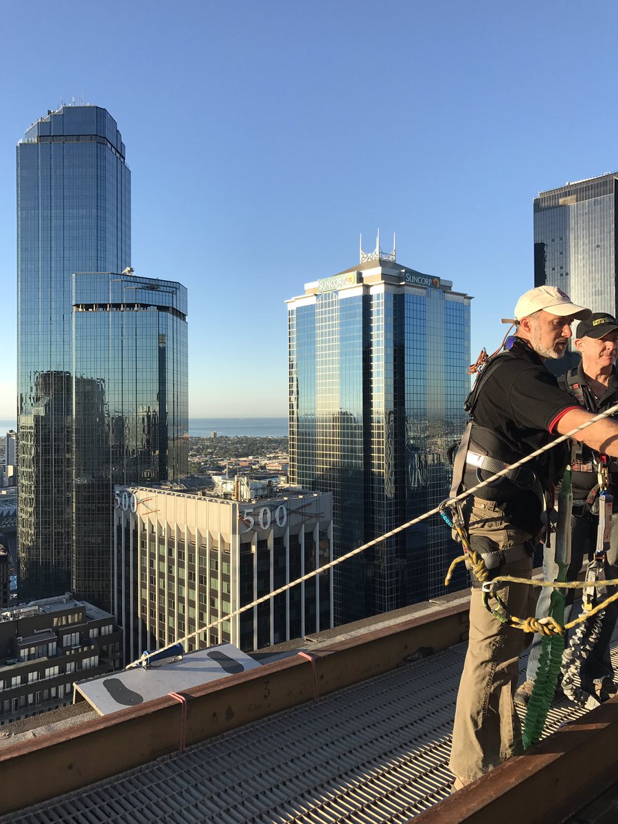 gemmainmelbs's tweet photo. With @TheTodayShow filming #marinaprior going over the edge of #535bourke for @AnglicareVic #testyournerve #altitudeshift #fundraising π¬ https://t.co/6ZW3qZfAhf