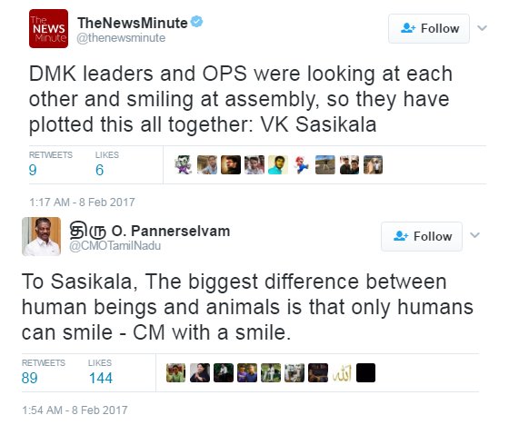 SirJadeja's tweet photo. Brilliant Reply By #OPanneerselvam To #Sasikala's Idiotic Logic. 

Must Read, And RT To Pass It On To All People.
#IsupportOPS #OPS #AIADMK https://t.co/UZ1CSVyhQv
