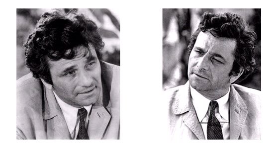 GeddysSoulPatch's tweet photo. When Columbo confers wit' himself regardin' acquired bits o' case evidence an' possible suspects https://t.co/JudmtrsnE9