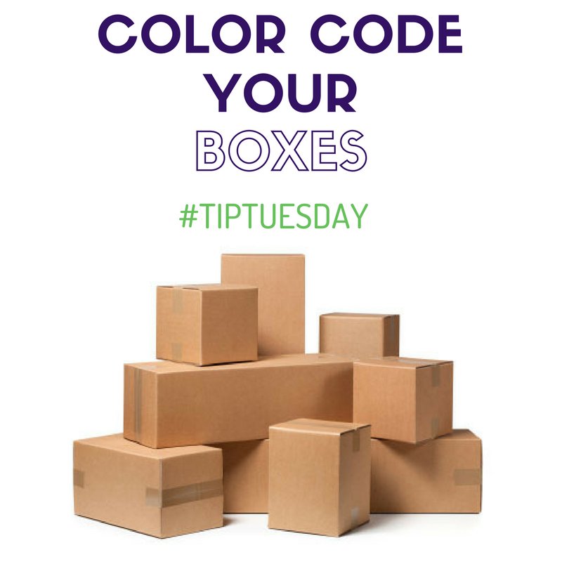 MNWiscMovers's tweet photo. Packing up your home? Make sure to color code each of your boxes for an organized move.  #TipTuesday #Qualitymoving #Morethanmovers https://t.co/pMAQ8WuSTp
