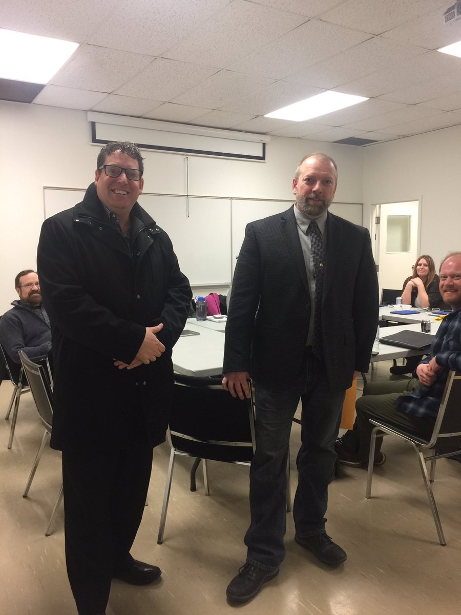 Just spent the lunch hour with HSD clinicians who do a fantastic job with our students, and MTS president Norm Gould.