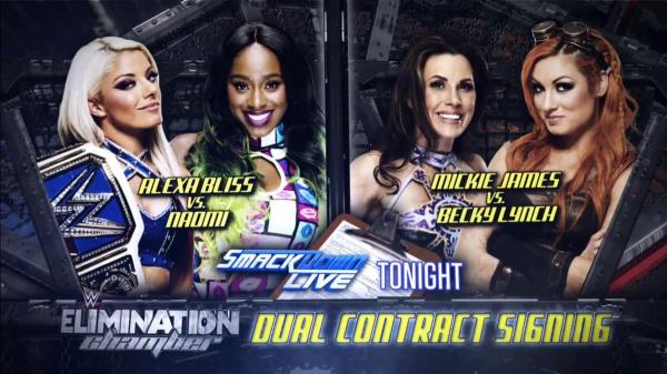TheVindictive's tweet photo. Smackdown Live Women we don't deserve you! Wow History makers! #SDLive #DualContractSigning #WomensWrestling https://t.co/jXOZQIavLV