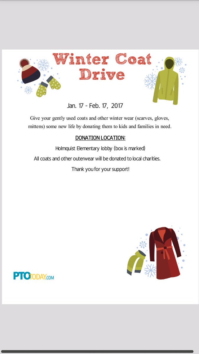 CounselingHMQ's tweet photo. Winter Coat (Jackets, sweatshirts) Drive ends the 17th! Donate to students in need. @HolmquistES @AliefCounseling @Alief_Fame https://t.co/EKVLKFfoLJ