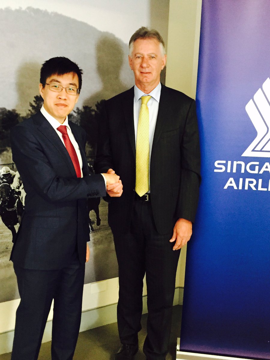 ThoroughbredPk's tweet photo. Chief Executive Peter Stubbs and ACT Manager of @SingaporeAir announce the new partnership deal today. https://t.co/FqetKeem3X