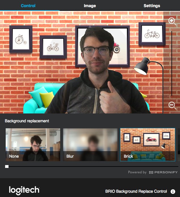 Squeak smøre mammal Personify på Twitter: "The @Logitech Brio launched today w/ Background  Replacement by us. DL the companion app here, it even works on Mac!  https://t.co/u3SBn77GJh https://t.co/8NiQtDID4u" / Twitter