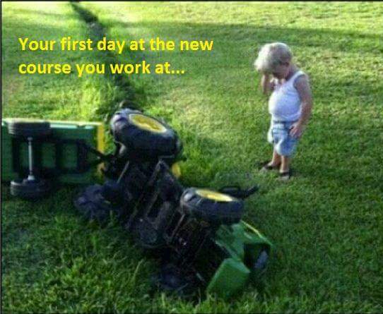 greensgurl's tweet photo. A little #turf humour. #golfcourseproblems https://t.co/1YOngbIBgR
