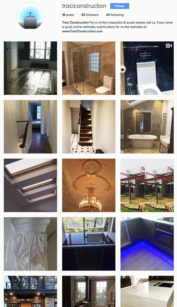 To see pictures of previous projects, please visit our Instagram: trociconstruction
