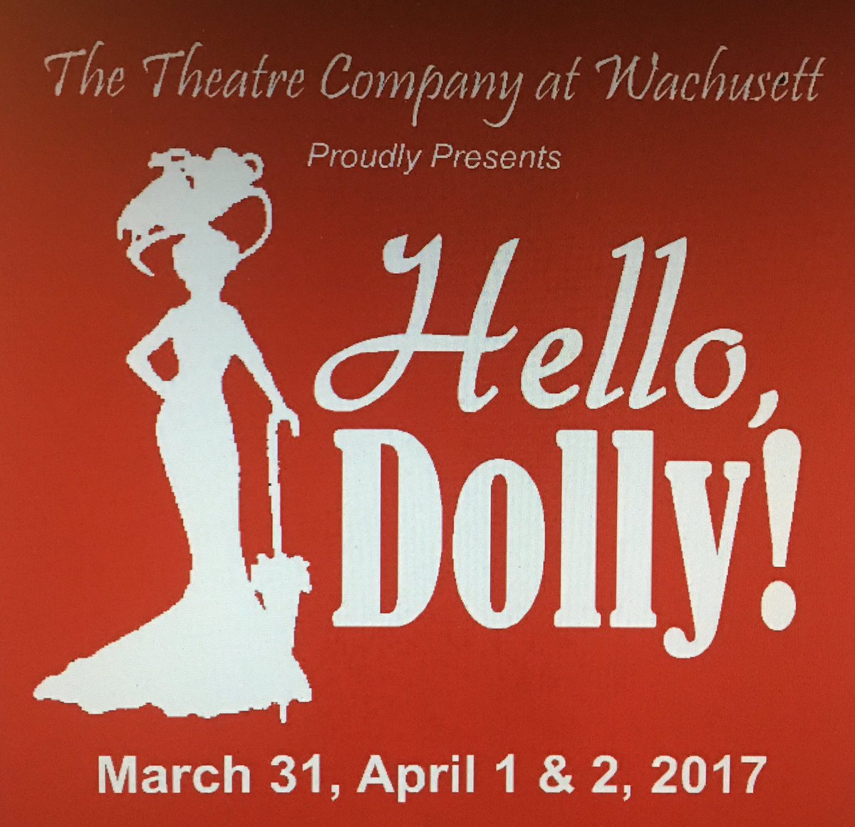 TheatreWRHS's tweet photo. Theatre Company at WRHS on Twitter! Give us a follow 4 what's up n' coming! #2017SpringMusical #HelloDolly #localtheatre #wachusett ππππ https://t.co/ddUdWz4MME
