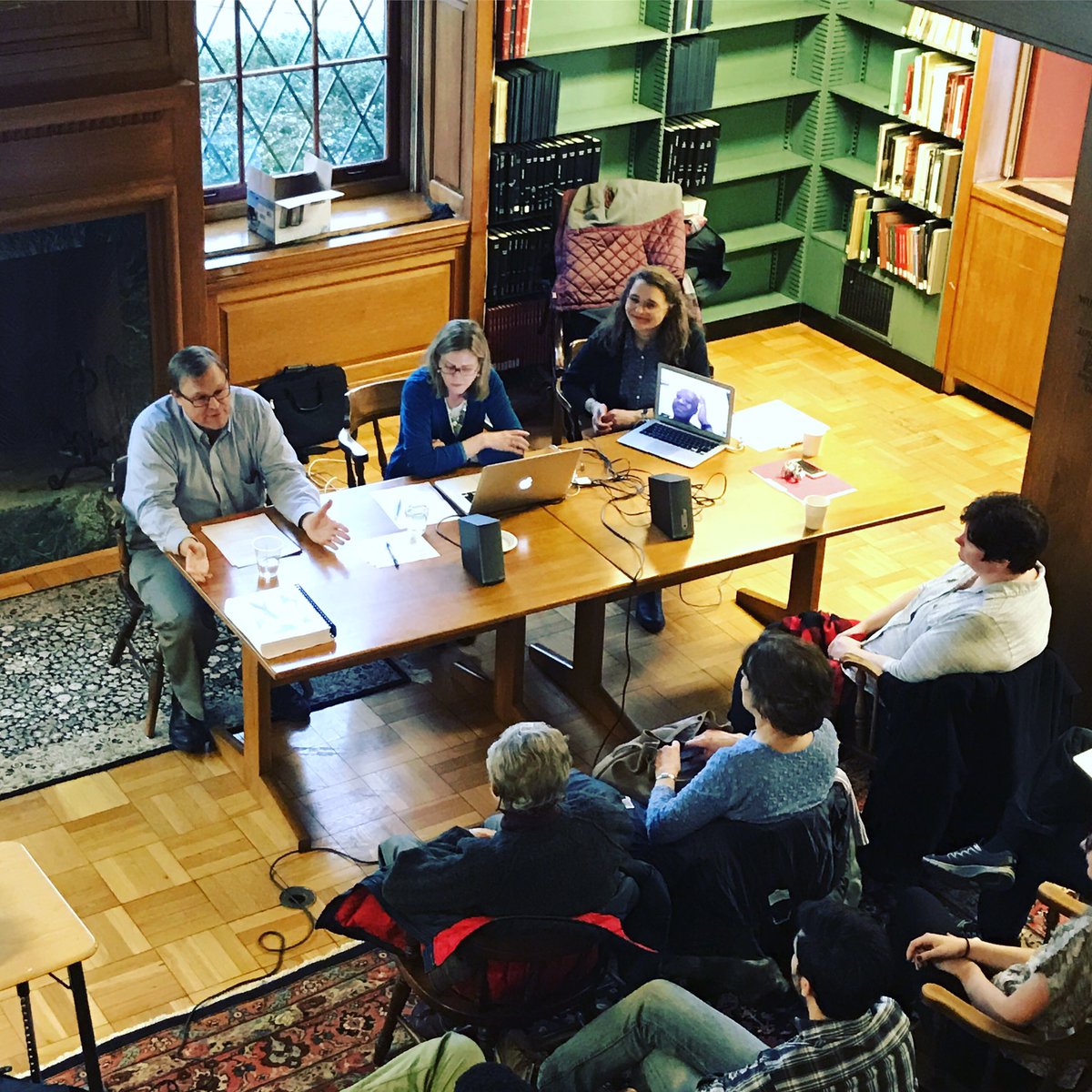 HCLibraries's tweet photo. Genetics: Genes, Genomes, and Evolution w/ Phil Meneely, Rachel Dawes Hoang, Kate Heston, &amp; Iruka Okeke! #hclibraries #facultybooktalk https://t.co/wZOINj96S5