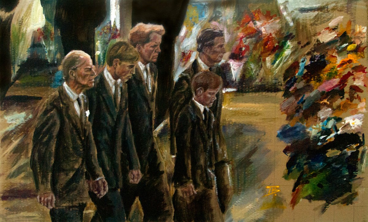 TomBurnsArtist's tweet photo. The latest - still on the easel. Acrylic on cardboard. As yet untitled. https://t.co/0DFg6XOSLU