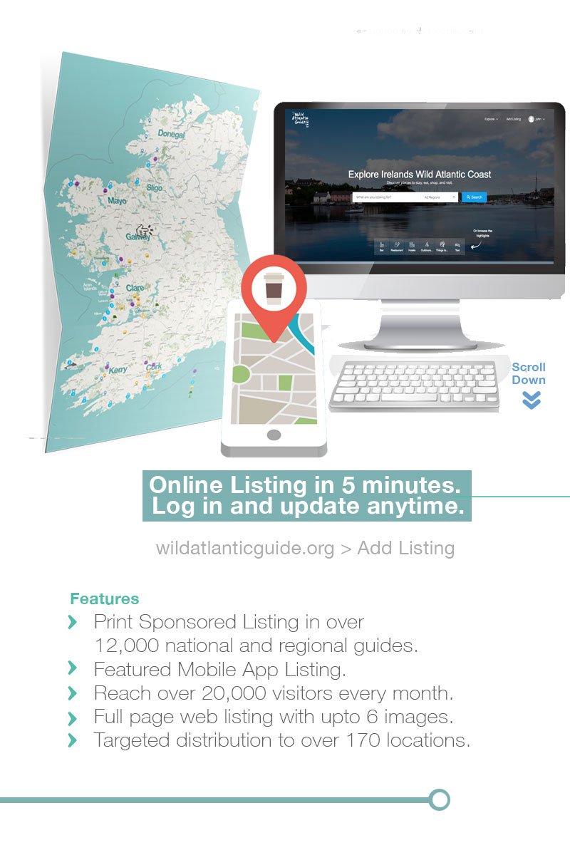 WildAtlanticMap's tweet image. Promote your business with the Wild Atlantic Guide featured listings - Free 3 Month trial. lnkd.in/dT3kaZa