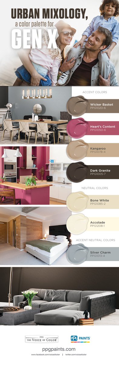 PPGPaints's tweet photo. Color Palettes for the Gen X Generation #DesignTrends #GenerationalDesign https://t.co/DEIDtYp1dk https://t.co/nxiIugpZV8