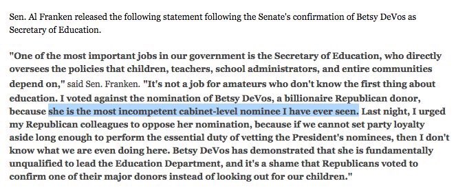 misslivezey's tweet photo. 🙌🏽🙌🏽🙌🏽 @alfranken thank you for being honest and wanting the best for our kids. https://t.co/vpyXOOPGGn