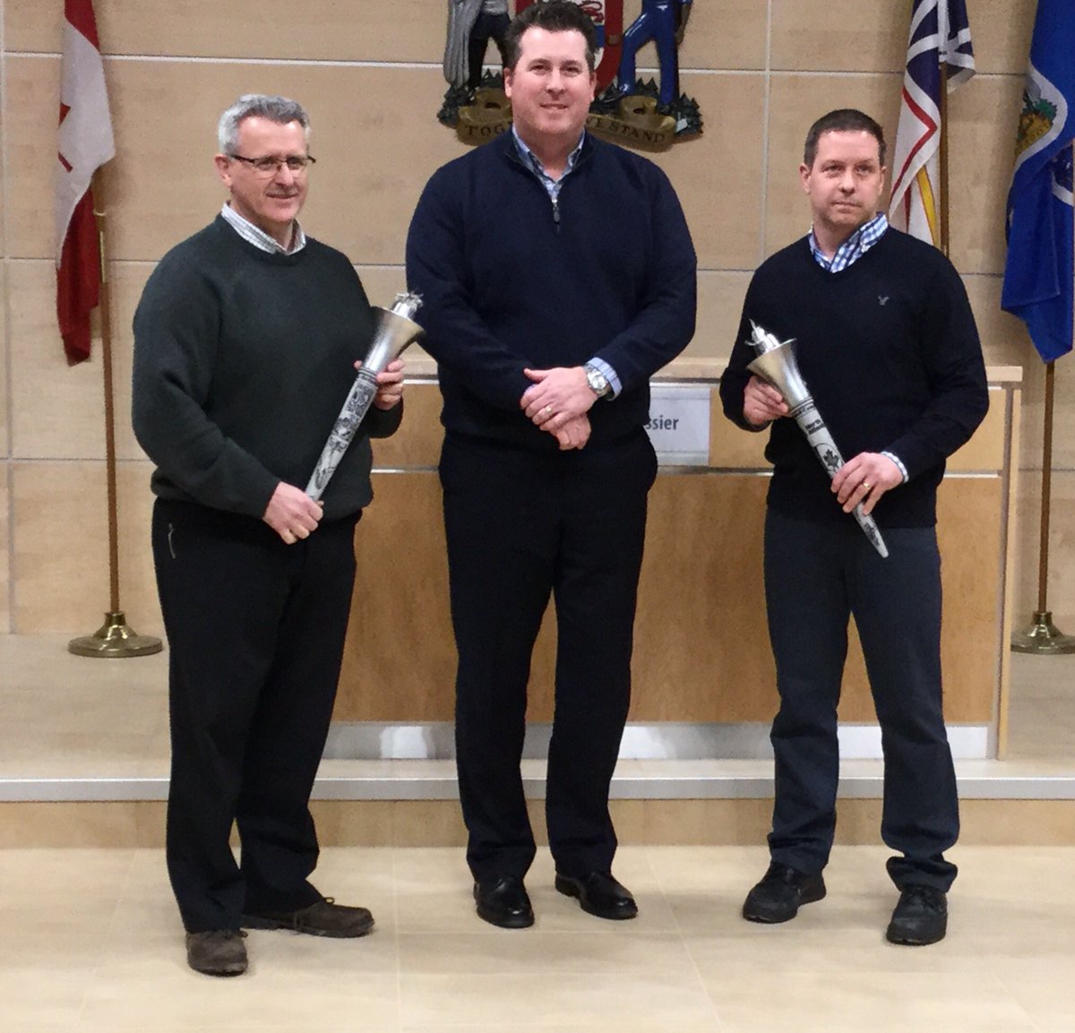 <a href="/VillanovaSchool/">Villanova Jr. High</a> <a href="/HolySpiritHS/">Holy Spirit High</a> principals receive <a href="/NLGamesCBS2016/">NL Games CBS 2016</a> torches, schools site of 2016 Games Athletes Village.