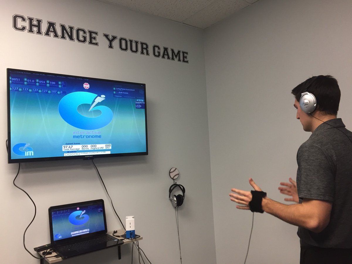 elevation_golf's tweet image. ESP’s #braintiming coach Dr.Demetrios Patos of Neuro sport zone, training @Ctierney_amgolf with the #InteractiveMetronome. #Golf