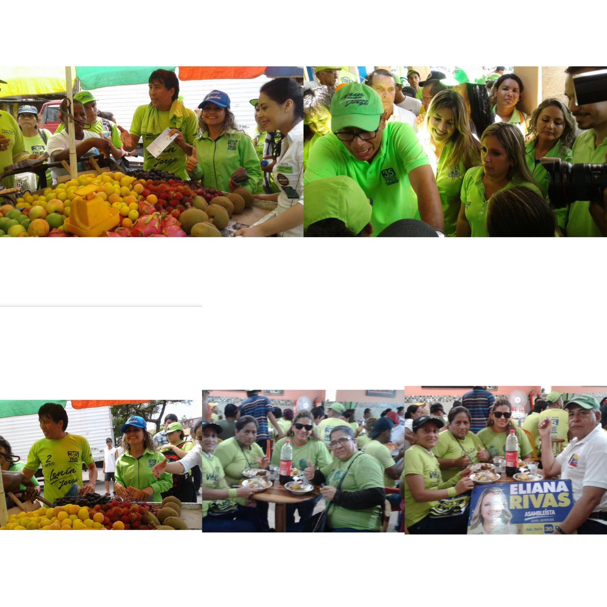 Con alegría compartimos junto al vicepresidente <a href="/JorgeGlas/">Jorge Glas</a>  caminata por Pascuales. Todito 35 <a href="/MashiRafael/">Rafael Correa</a> <a href="/Lenin/">Lenín Moreno</a> @apguayas