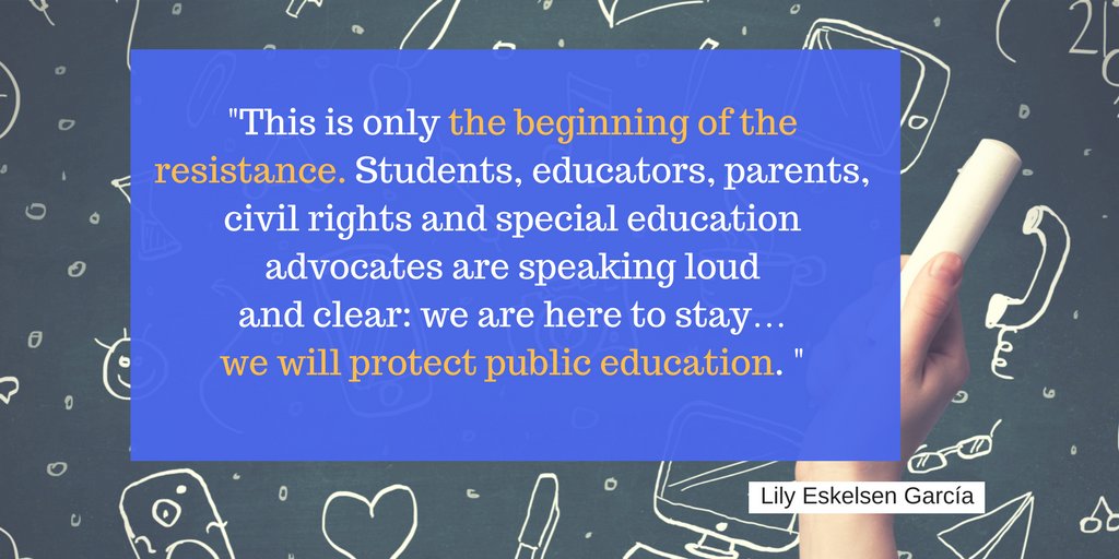 LilytheTeacher's tweet photo. Students, educators, parents, civil rights, special education advocates...We are here to stay…We will protect publicEd. #ImReal https://t.co/hlOUJDSVSb