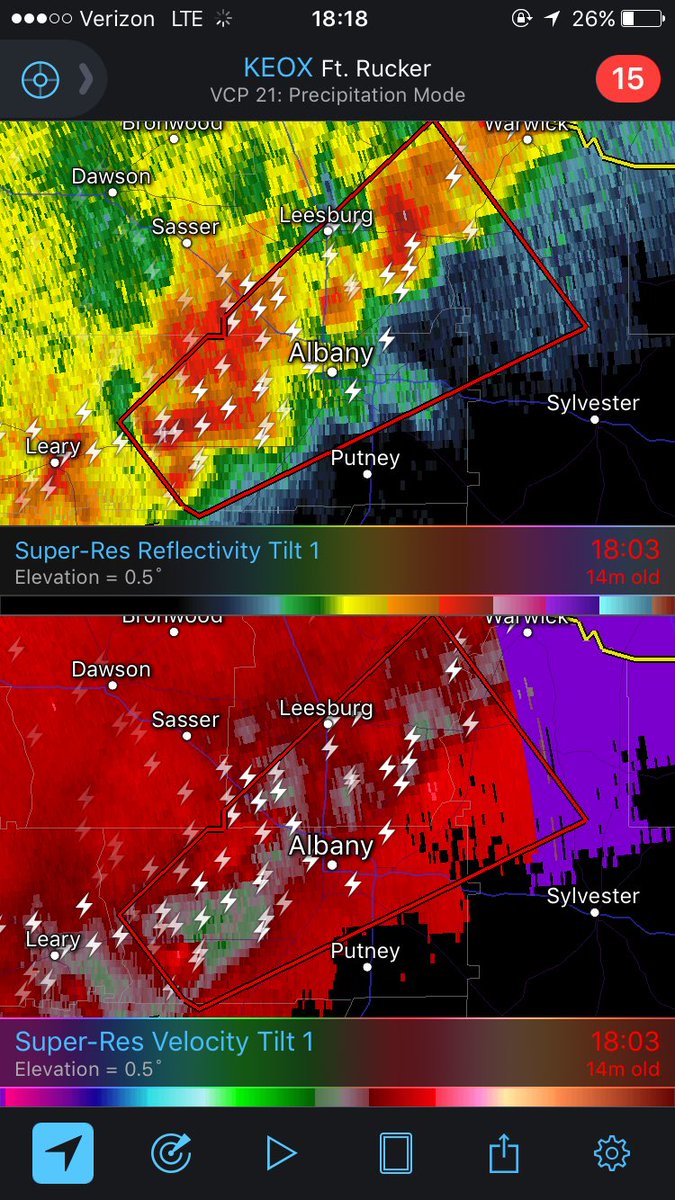 pcavlin's tweet photo. Please God, not again. #PrayForAlbany #Albany #GA #tornado #warning https://t.co/jfZmspHWvp