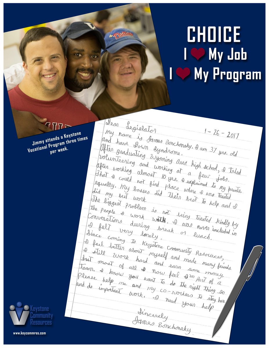 Meet Jimmy - He attends our vocational program three days a week. He loves his job! #keycommres #choice #ilovemyjob #ilovemyprogram