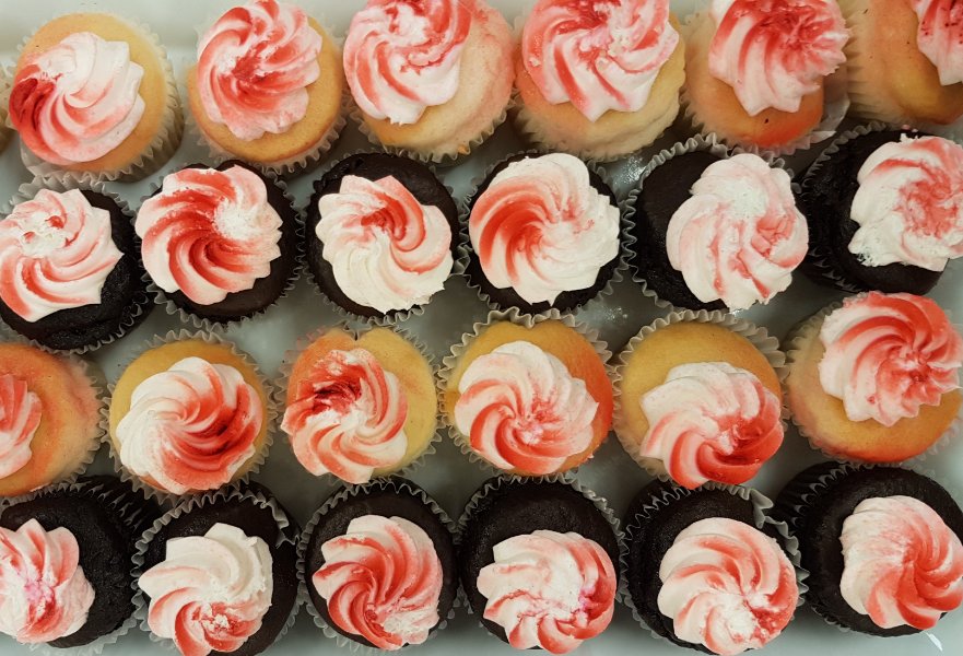 While touring STM don't forget to grab a sweet treat from our Foods lab! Red&amp;White cupcakes #STMtradition #STMOpenHouse
