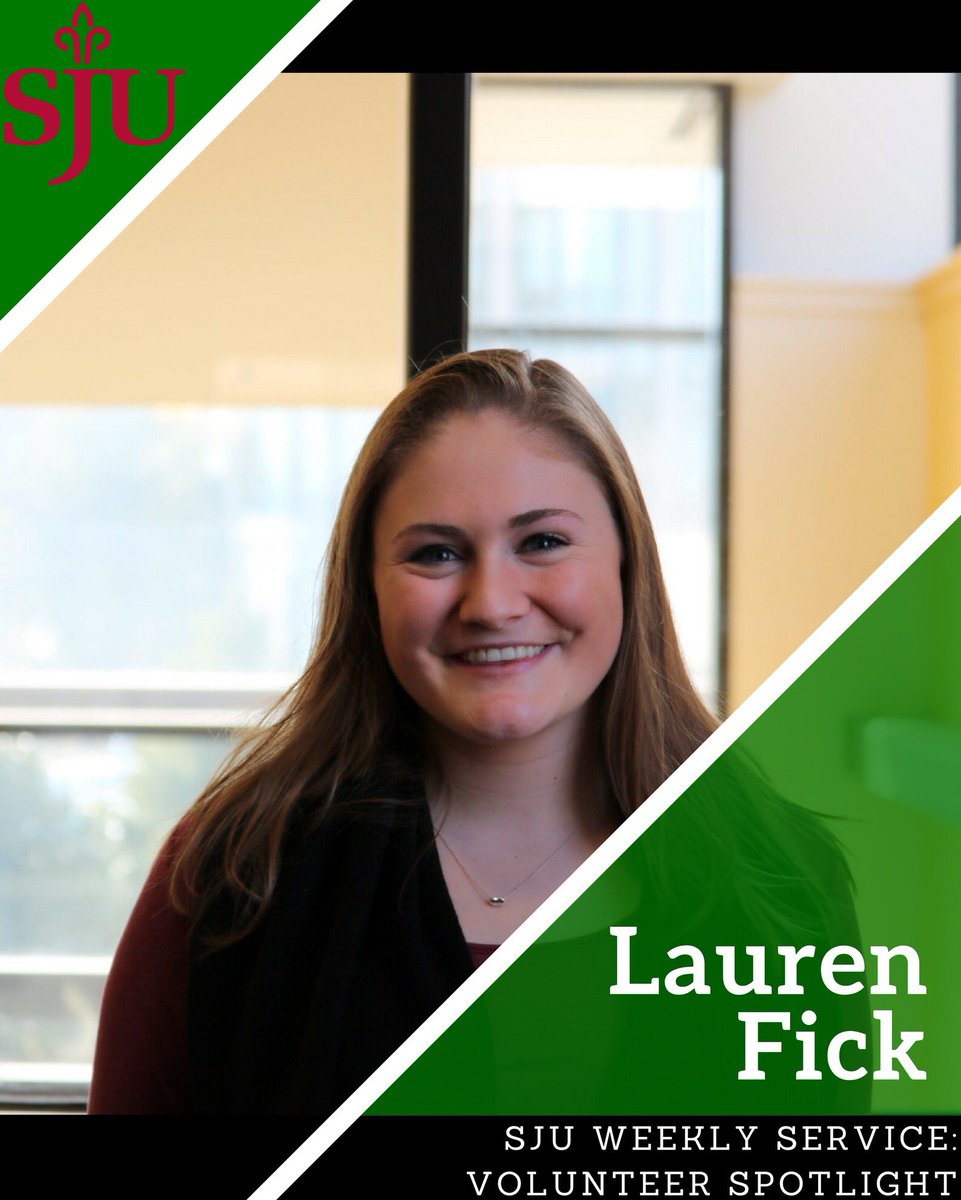 Our Volunteer Spotlight of the week is Lauren Fick. Learn more about her service experience in this week's newsletter!