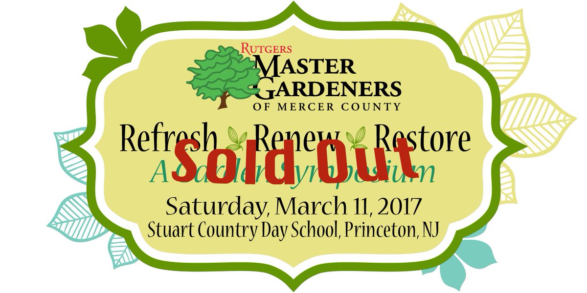 RMGMercerCounty's tweet photo. Tickets are SOLD OUT for our Garden Symposium in March #rmgofmercercounty #gardeningtips #mercercounty #symposium #rutgers https://t.co/RjA44cPB66