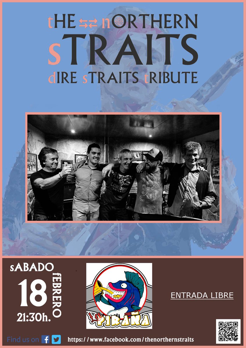 NorthernStraits's tweet photo. ¡El 18 de Febrero vamos a disfrutar en La Piraña en #Renedo #Cantabria! #TheNorthernStraits #direstraitstribute https://t.co/otKdCwZm1U