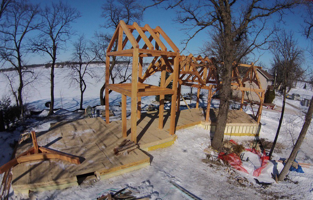 HighPointHMN's tweet image. Maple Timber Frame goes up...