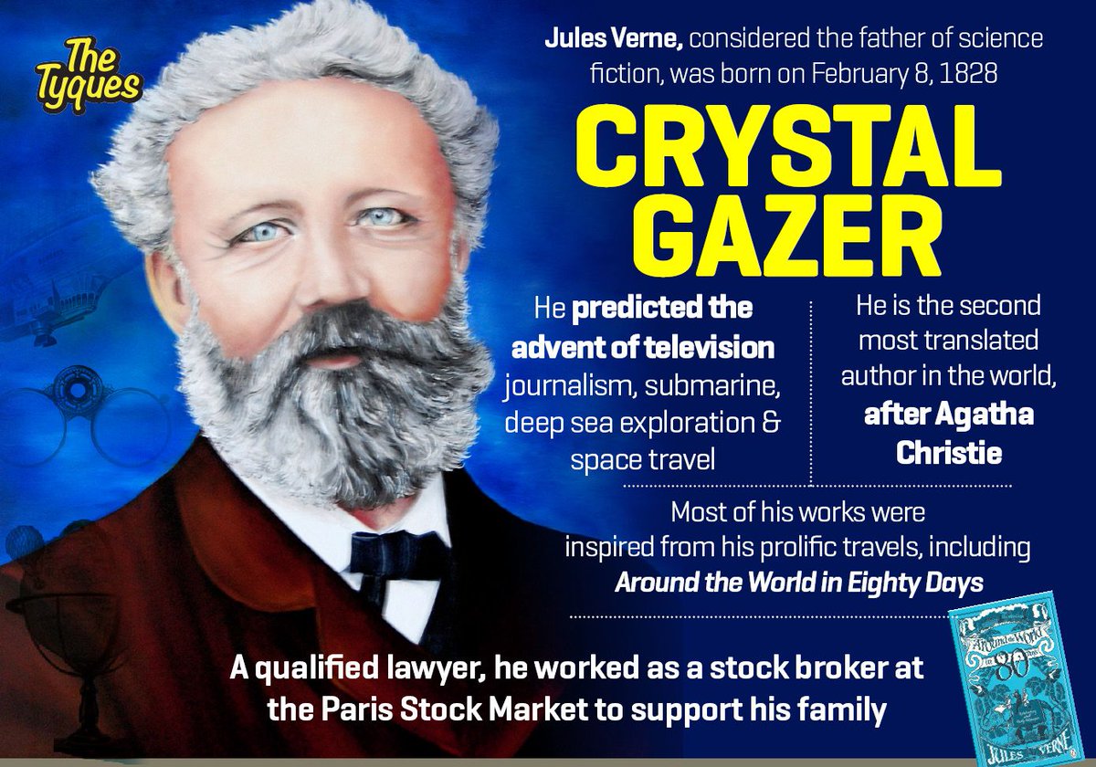 Idyllic life... he traveled &amp; he wrote. #JulesVerne born #OnThisDay. #AroundTheWorldIn80Days