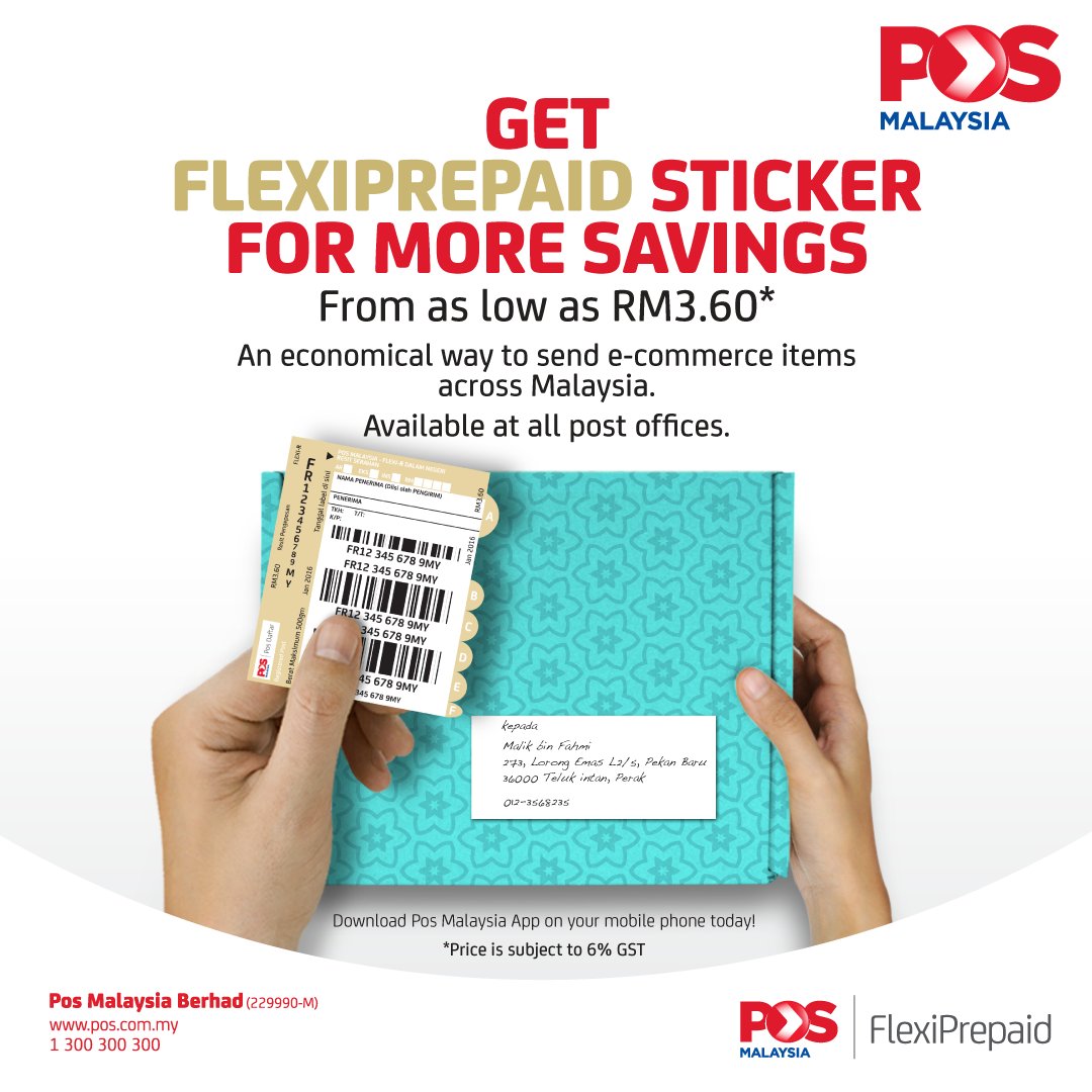 Pos Malaysia Berhad On Twitter Introducing Flexiprepaid An Economical Way To Send Your Item Across Malaysia Just Buy Stick And Track More Info Https T Co Ziwg79x2hj Https T Co Pzkyykve1v Twitter