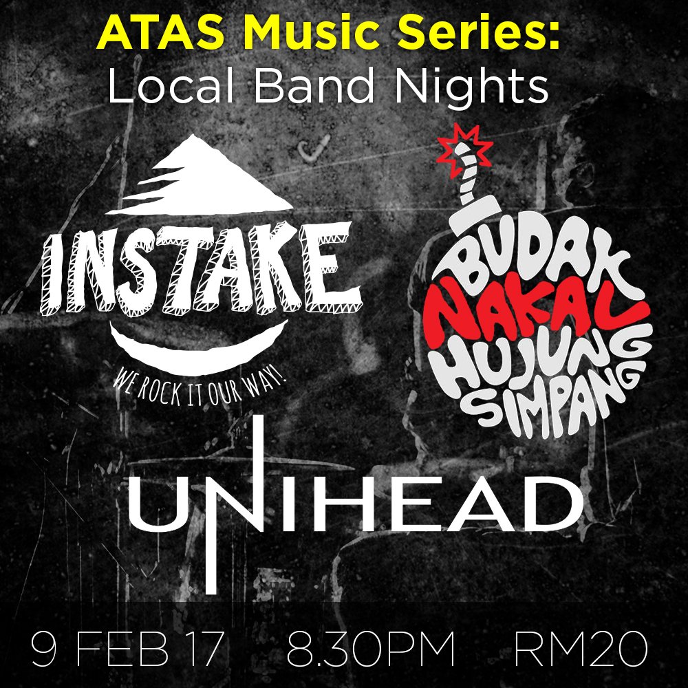 instake's tweet image. Hey, ho! We'll be joining @uniheadofficial &amp;amp; #BudakNakalHujungSimpang this Thursday night at #atasbybijanFX! Drop by and show us some love!