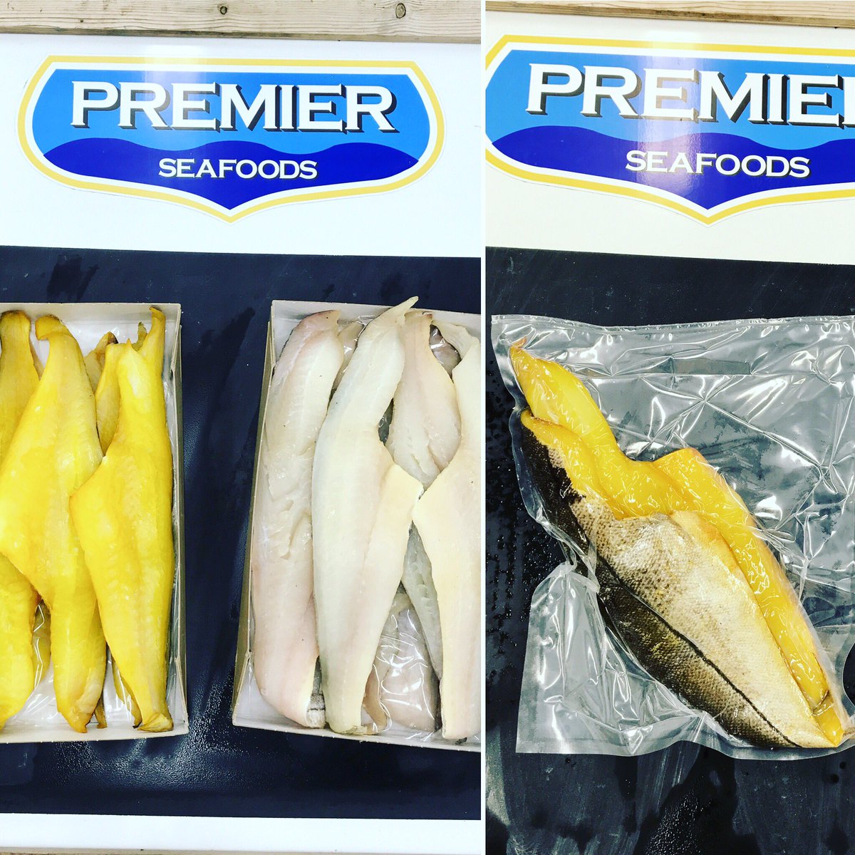 Premierseafoods's tweet photo. Fresh Traditionally Smoked Grimsby Haddock. Just out of the chimney. #leakproof #smellproof #getoverhumpday #teatonight @Premierseafoods https://t.co/ER1uPHJpqc