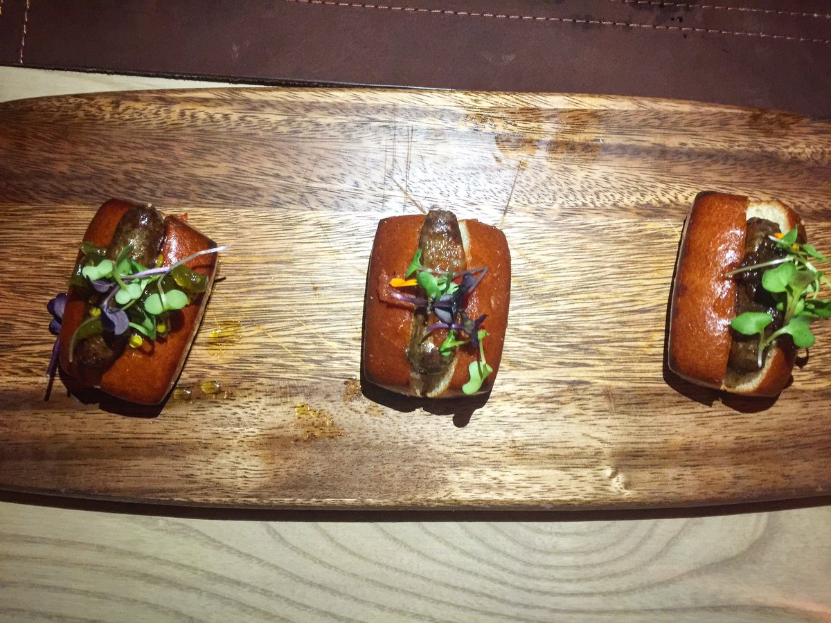 Boerie Bites at the new Big Easy winebar in Brickell City Center. Sausage rolls brought to you by <a href="/TheBig_Easy/">Ernie Els</a> Ernie Els! #miami #sausage