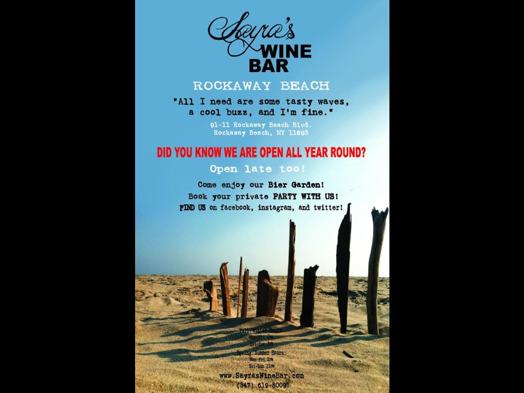 Yes, it's true. Open everyday! Come join us! #rockawaybeach #beergarden #winelover