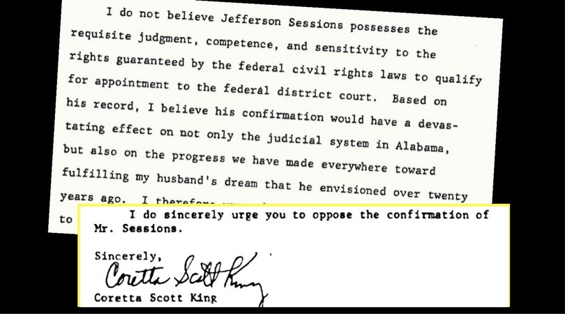 Please RT: McConnell silenced <a href="/SenWarren/">Elizabeth Warren</a> for reading Coretta Scott King letter opposing Sessions. Read the letter: buff.ly/2kFIvoM