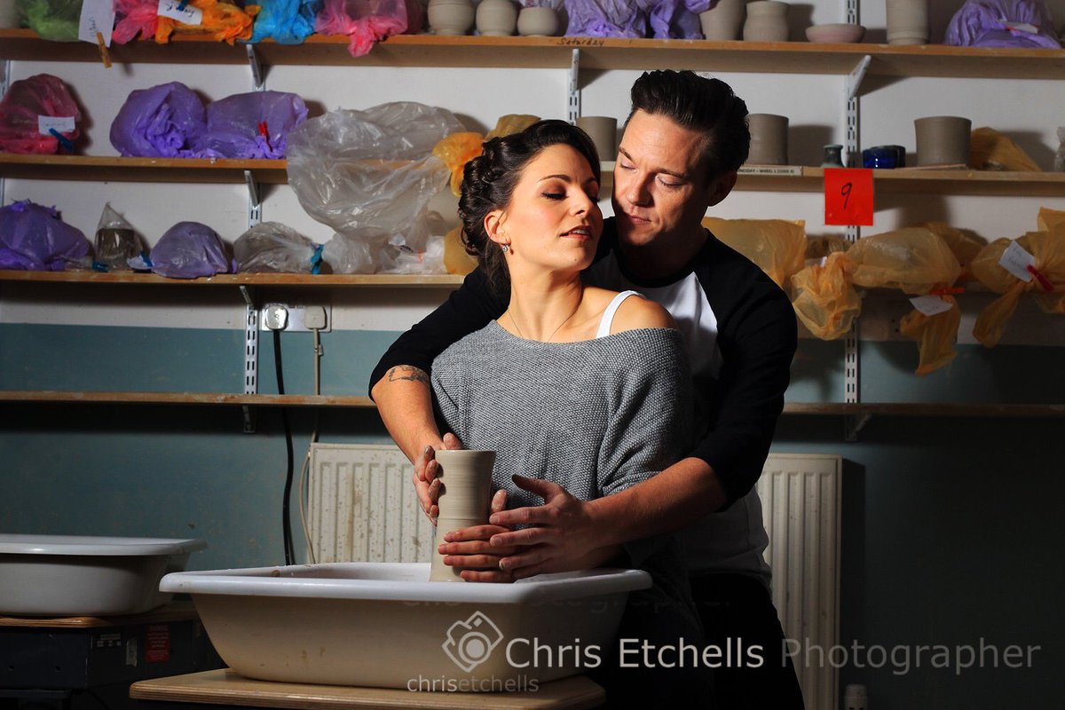 CarolynMaitland's tweet photo. #SamAndMolly #TodaysFun @chrisetchells #photography @ArtHouseSheff #pottery @SheffieldLyceum @ghostontour #musical @SheffieldStar #Sheffield https://t.co/fePiUScB0p