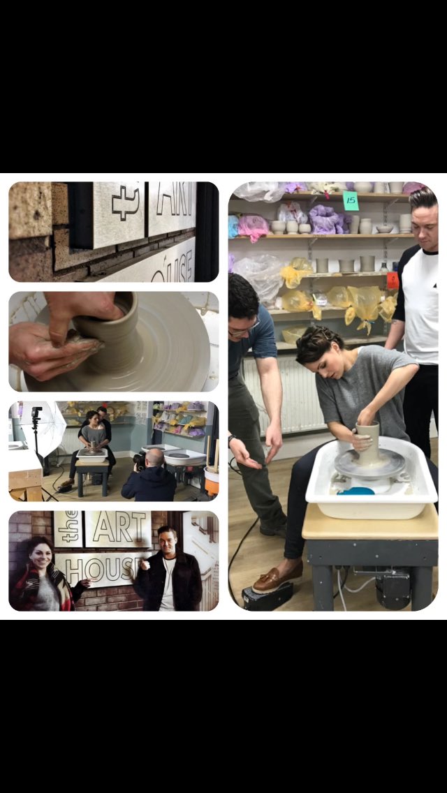 CarolynMaitland's tweet photo. #SamAndMolly #TodaysFun @chrisetchells #photography @ArtHouseSheff #pottery @SheffieldLyceum @ghostontour #musical @SheffieldStar #Sheffield https://t.co/fePiUScB0p