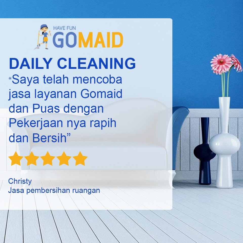 gomaid_id's tweet photo. Terima kasih ibu Christy telah memberikan testimonial service kami. Semoga kedepannya kami akan terus meningkatkan pelayanan kami.😀 https://t.co/O5GD7V25Mn