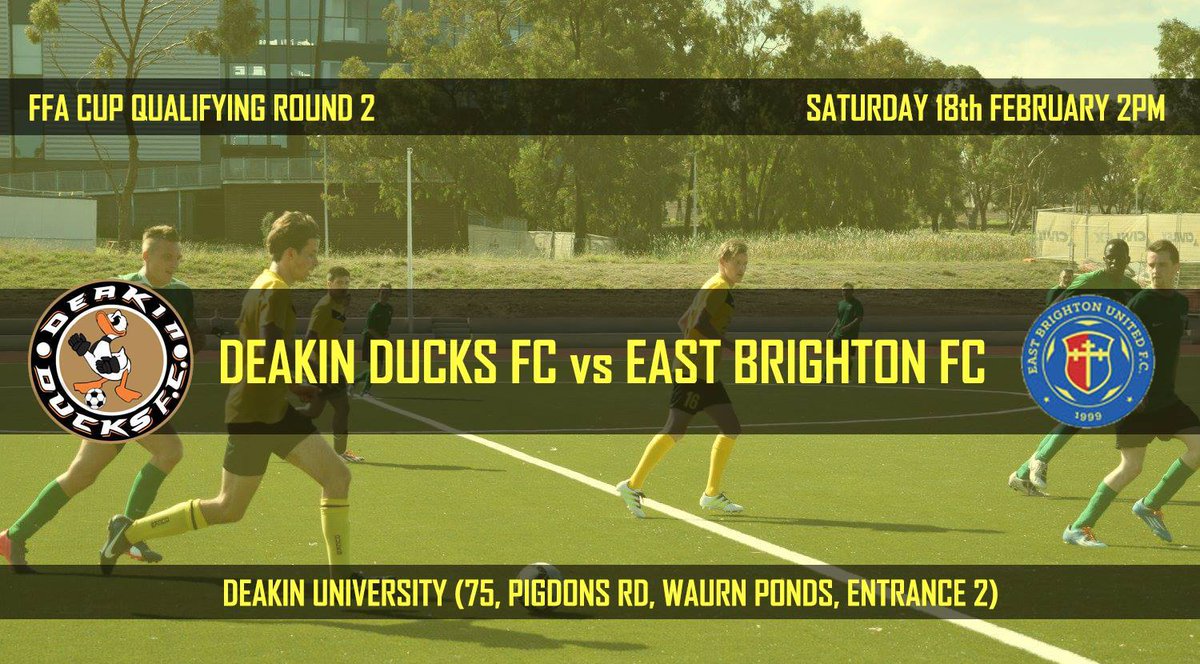 Details confirmed! Our @FFACup debut will be at home against East Brighton FC at <a href="/Deakin/">Deakin University</a> Waurn Ponds #DDFC #FFACup