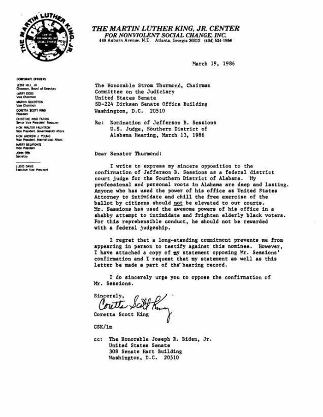 Jordan_Roth's tweet photo. .@SenWarren was silenced by Sen McConnell for trying to read these words by Coretta Scott King on the Senate floor. He cannot silence here. https://t.co/v41HLJhPhA
